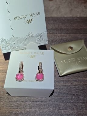 Resort Wear by BP Pink Cushion Drop Earrings
